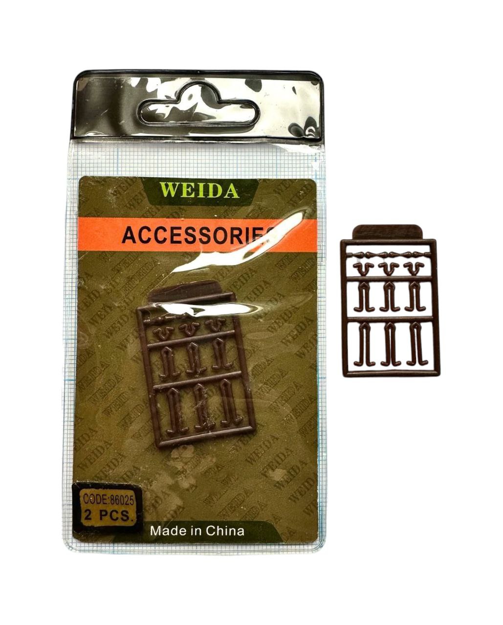 Коричневые стопорки для волосяной оснастки Weida (2 шт)