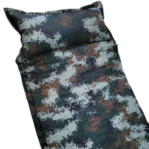 Самонадувающийся туристический коврик с подушкой 190×60×3 см (камуфляж пиксель)